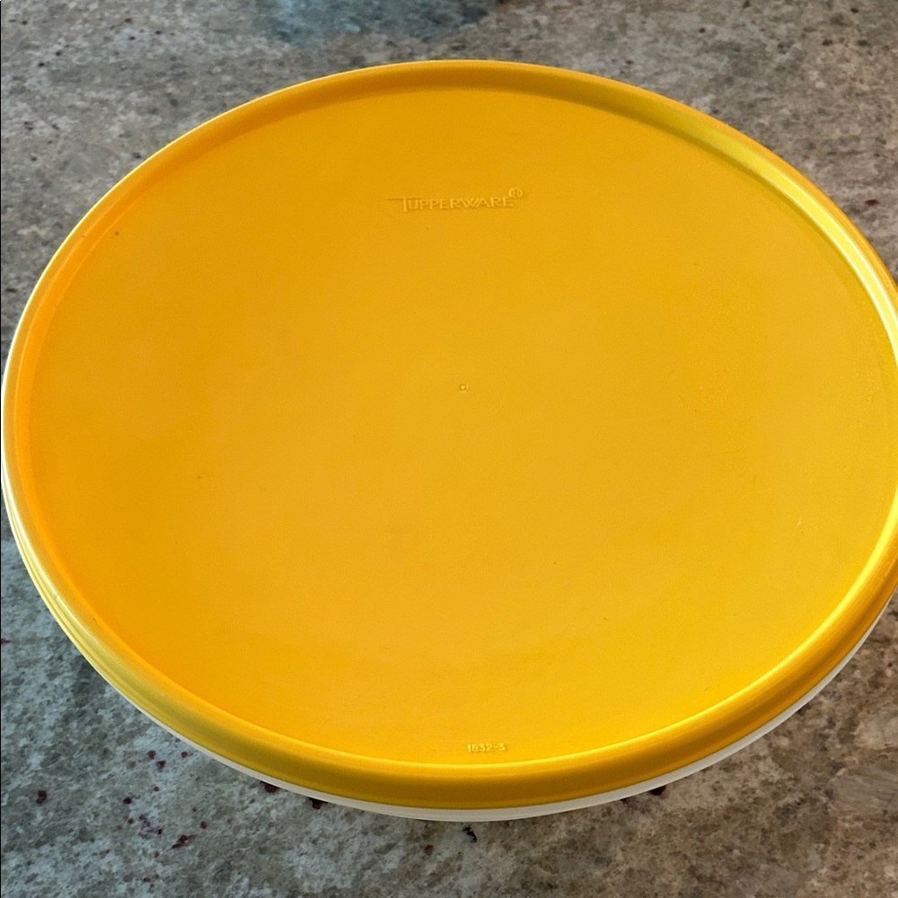 Tupperware Bright Yellow Round Storage
